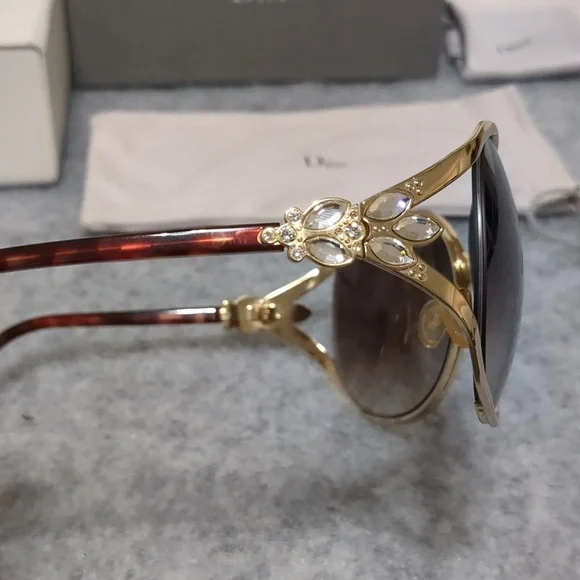 Christian Dior Sunglasses DIOROSE M8E5M 61-16 115 GoldLeaves  display picture 3